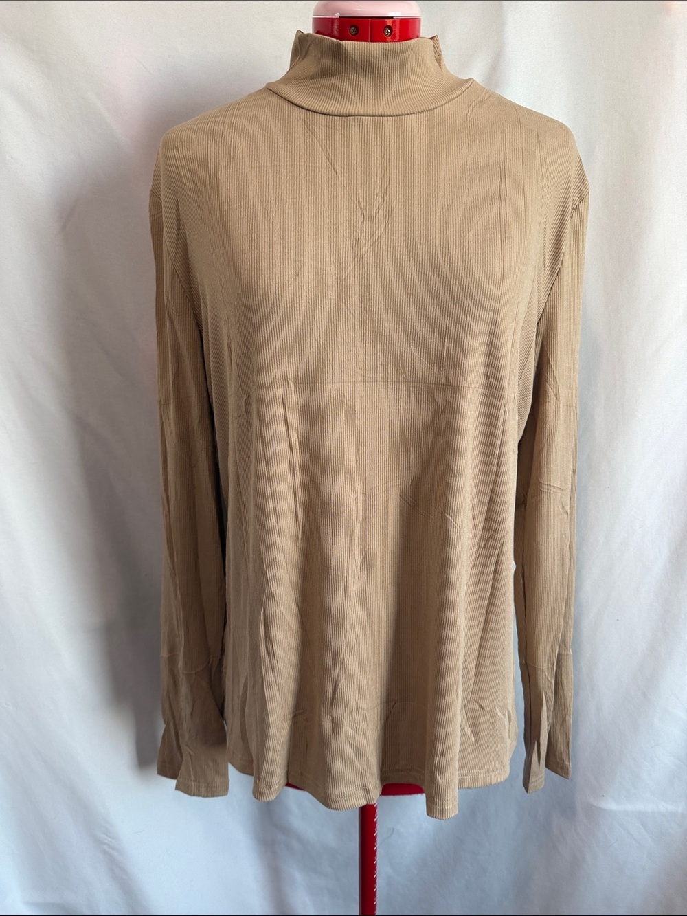 Classic Lightweight Tan Turtleneck Sweater